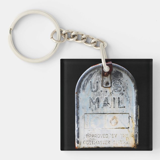 Rustic Mailbox Portrait Key Ring (Front)