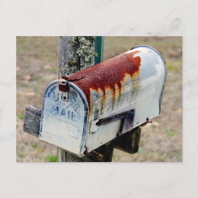 Rustic Mailbox Portrait Postcard (Front)