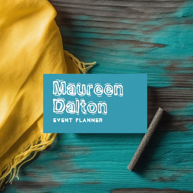 Rustic Make Waves Typography Business Card (Creator Uploaded)