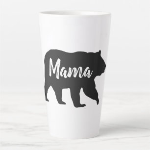 Rustic Mama Bear Black and White Latte Mug