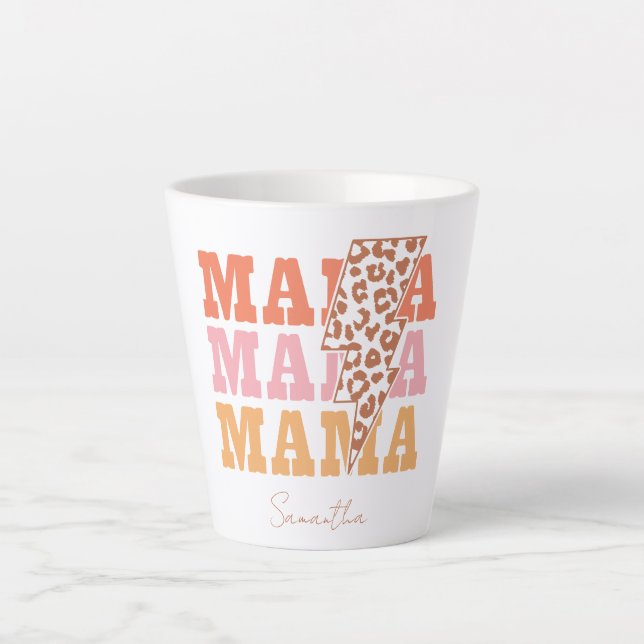 Rustic "Mama" Repeat Latte Mug (Front)