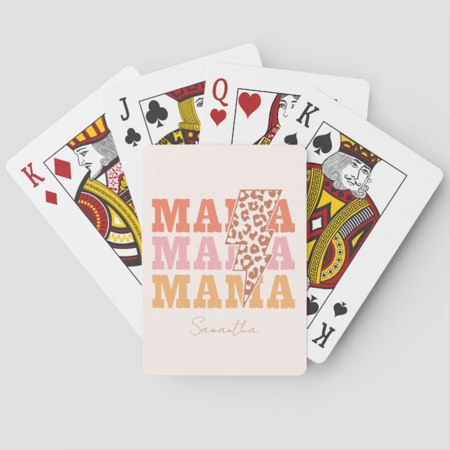 Rustic "Mama" Repeat Playing Cards (Back)