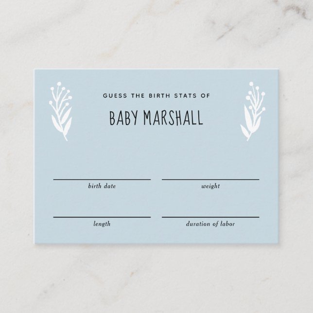 Rustic Mama to Bee Baby Shower Guessing Game Enclosure Card (Front)
