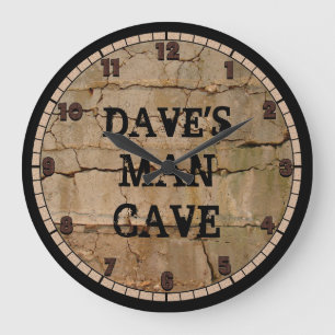 Rustic Man Cave Custom Round Clock