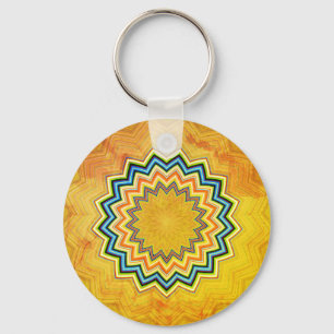 Rustic Mandala  Key Ring