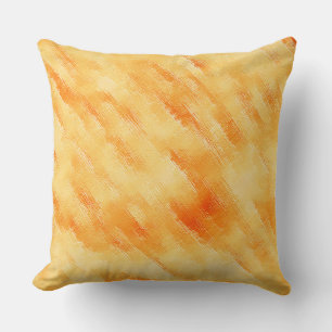 Rustic mango yellow like textured painting cushion