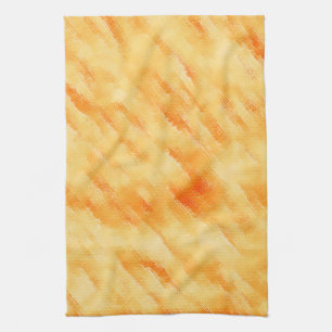 Rustic mango yellow like textured painting tea towel