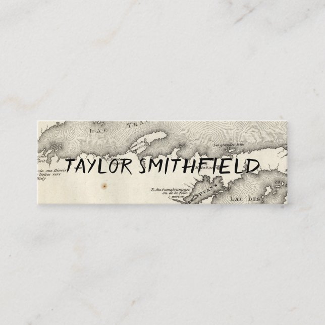 rustic map mini business card (Front)