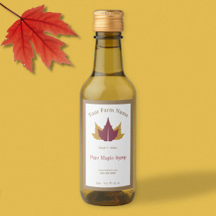 Rustic Maple Syrup Kraft Label Sticker