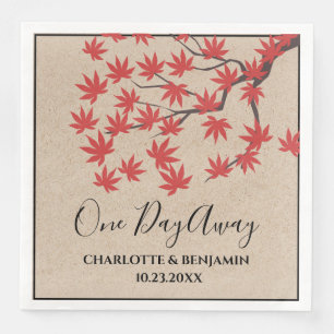 Rustic Maple Tree Fall Autumn Rehearsal  Napkin