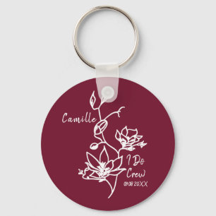 Rustic Marcela I Do Crew Bridesmaid Bridal Party Key Ring