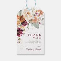 Rustic Maroon Burnt Orange Floral Bridal Shower