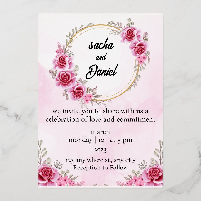 Rustic Maroon Winter Wedding Floral (Front)