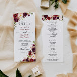 Rustic Marsala Burgundy Wedding Program Programme<br><div class="desc">Everyone will love reading the details of your wedding with this beautiful calligraphy script wedding program.

See all of our matching items in our Rustic Burgundy Marsala Collection:
https://www.zazzle.com/collections/rustic_burgundy_marsala-119549341348963566

Visit our website for more designs and inspiration: www.creativeuniondesign.com</div>