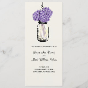 Rustic Mason Jar and Hydrangeas Program Programme