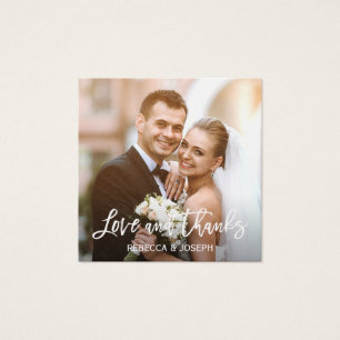 Rustic Mason Jar Lace Wedding Photo Thank You Card