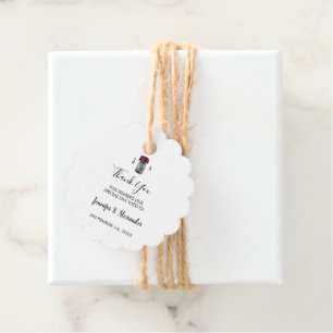 Rustic mason jar monogram country wedding favour tags