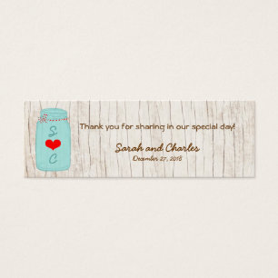 Rustic Mason Jar on Bark Illustrated Wedding