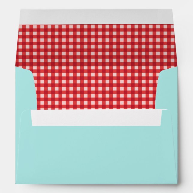 Rustic Mason Jar on Bark Illustrated Wedding Envelope (Back (Bottom))