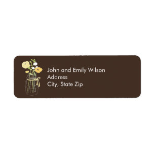 Rustic Mason Jar Return Address Labels