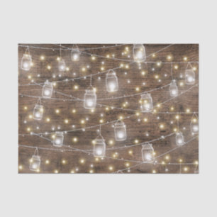 Rustic Mason Jar String Lights Romantic Tissue Paper