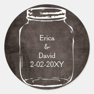 rustic mason jar wedding seals