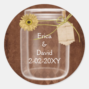 rustic mason jar wedding seals