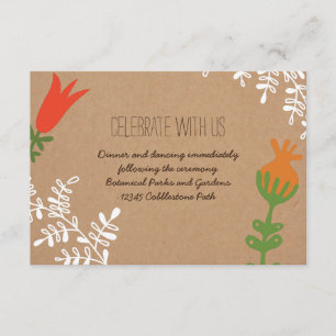 Rustic Mason Jar with Flowers Craft Paper Insert