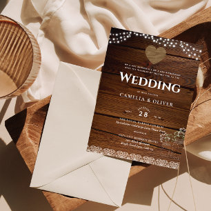 Rustic Mason Jars Lights Lace Gypsophilia WEDDING