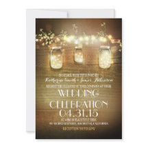 Rustic Mason Jars String Lights Elegant Wedding