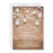 rustic mason jars with lights bridal shower invite