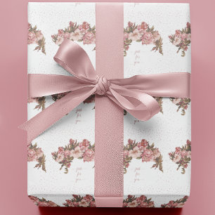 Rustic Mauve Floral Wrapping Paper