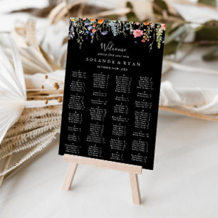 Rustic Meadow Botanical Alphabetical Seating Chart