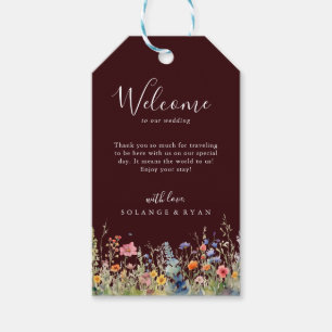 Rustic Meadow Botanical Wedding Welcome Gift Tags