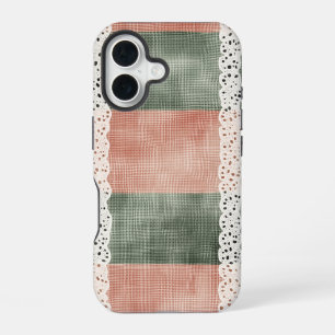 Rustic Meadow Check Cottagecore Phone Case
