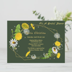 Rustic Meadow Flowers Bridal Shower Invitation