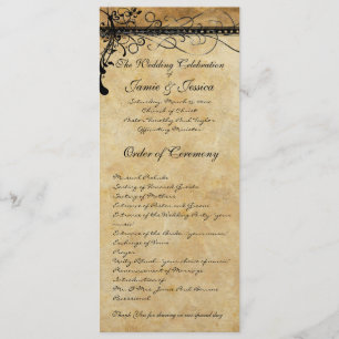 Rustic Mediaeval Renaissance Swirls Wedding  Programme