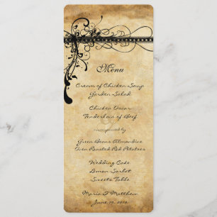 Rustic Mediaeval Renaissance Wedding Menu