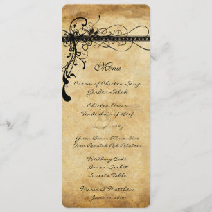 Rustic Mediaeval Renaissance Wedding Menu