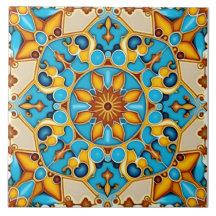 Rustic Mediterranean Spanish Azulejo Decorative