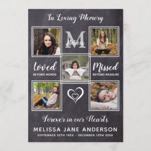 Rustic Memorial 5 Photos Order Of Service Funeral Programme