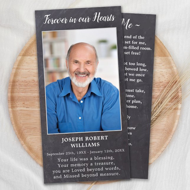 Rustic Memorial Funeral Prayer Card Sympathy Poem  (Creator Uploaded)