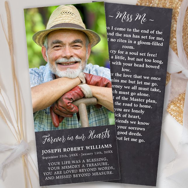 Rustic Memorial Poem Funeral Prayer Bookmark Card (Creator Uploaded)