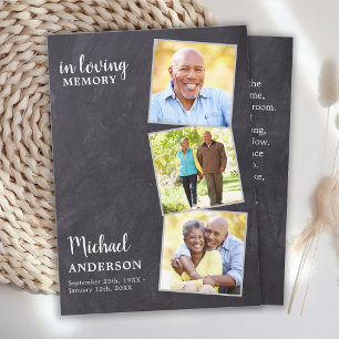 Rustic Memorial Poem Funeral Prayer Card 3 Photo 