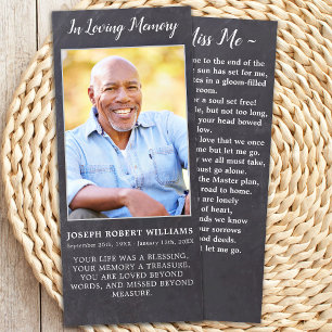 Rustic Memorial Poem Sympathy Funeral Prayer Card