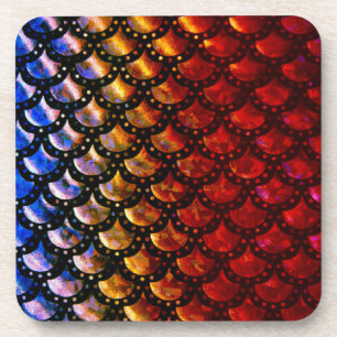 Rustic Mermaid Scales   Coaster