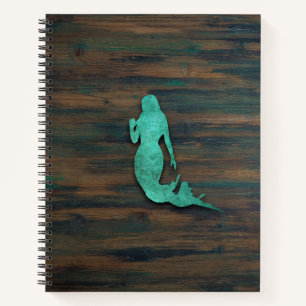 Rustic Mermaid (Teal) Notebook