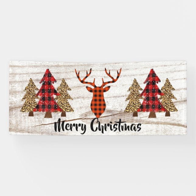 Rustic Merry Christmas Banner (Horizontal)