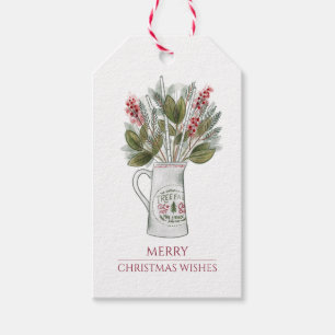Rustic Merry Christmas Christmas Holiday Gift Tags