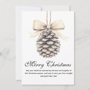 Rustic merry Christmas elegant card